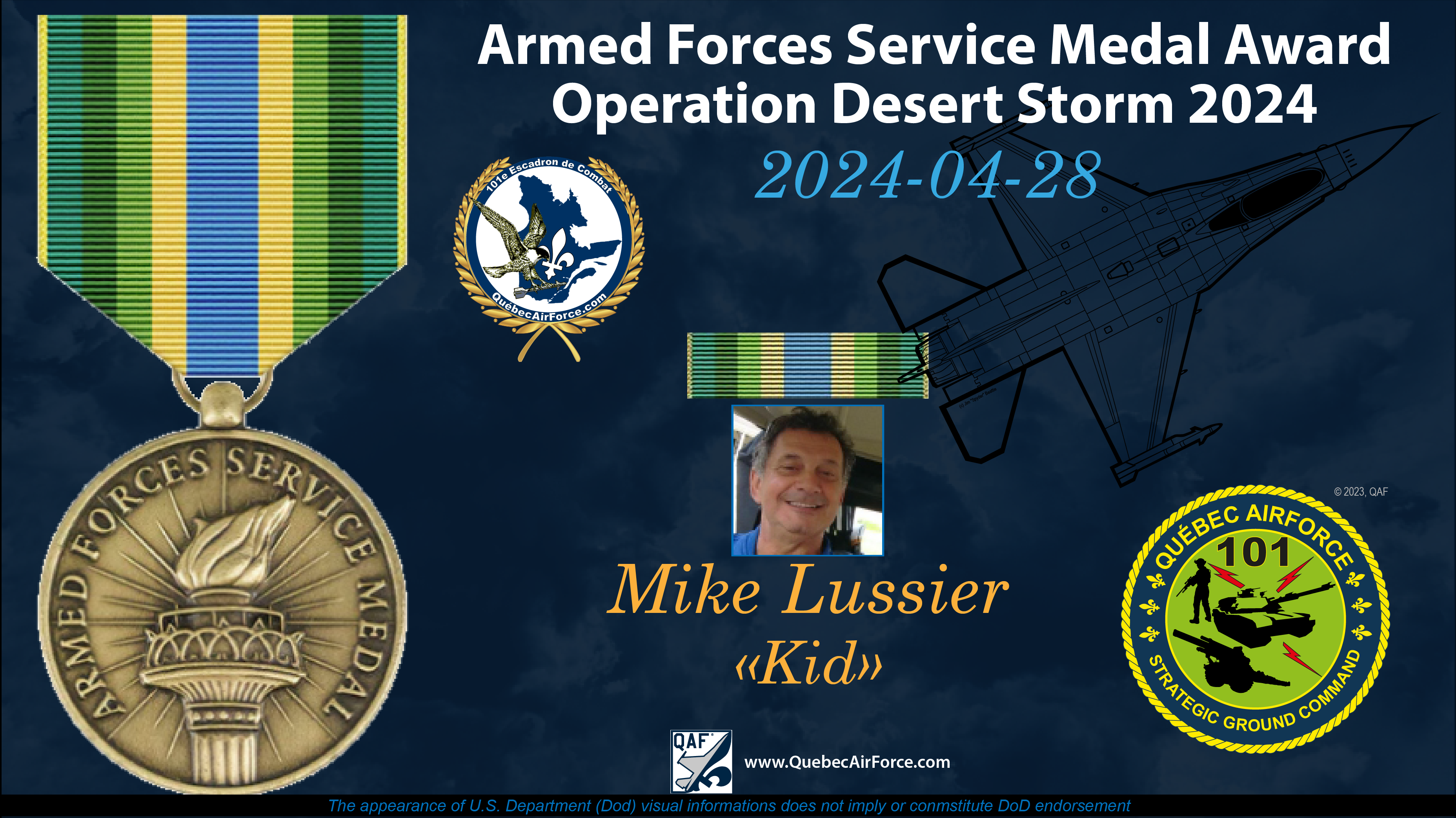 QAF Armed Forces Services Medal - Kid