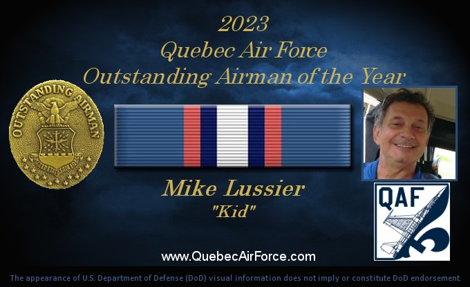AIRMAN OF THE YEAR 2023 - Capitaine Mike «Kid» Lussier