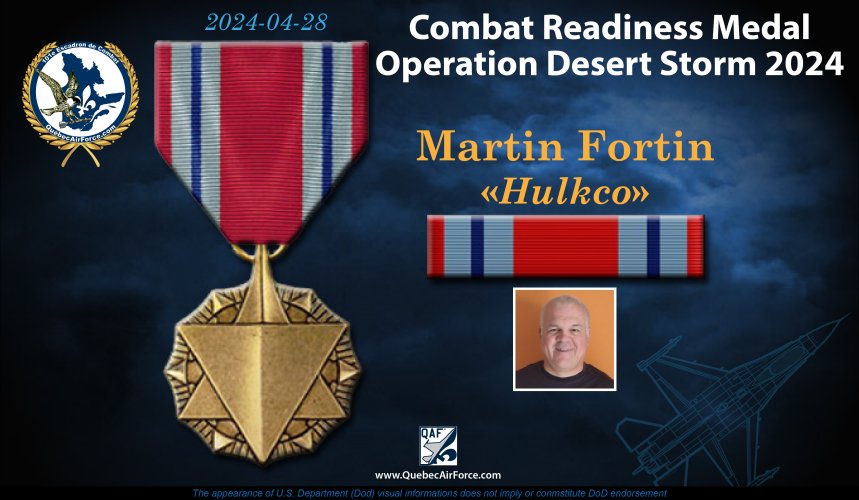 OP DESERT STORM 2024 - AFCR Medal Hulkco