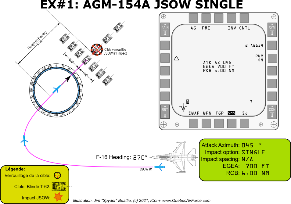 AGM-154A JSOW Exemple#1 - ATK AZ, mode Single