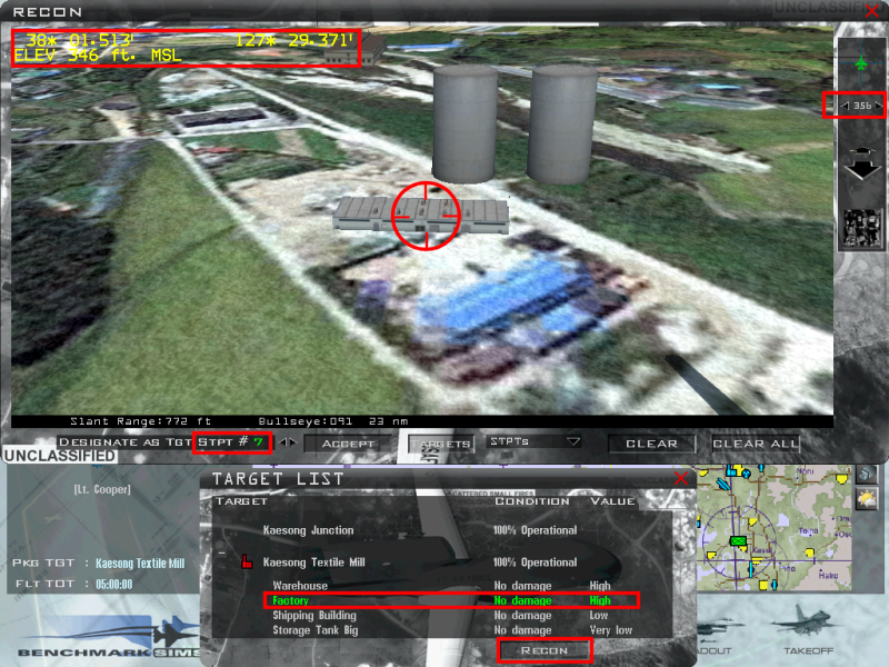 Planification RECON: TARGET 07 GPS coorinates