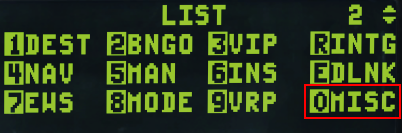 DED LIST MISC option select - Étape 1.01