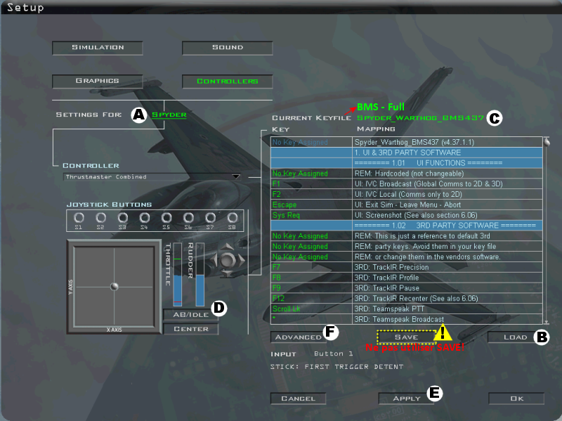 UI: Configuration du contrôleur.