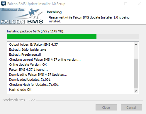 BMS 4.37 U1 updating in process