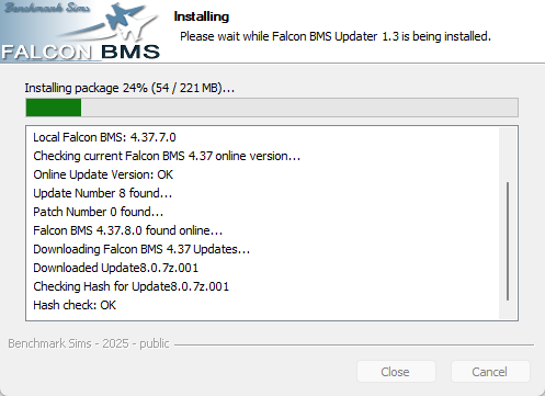 Downloading Falcon BMS 4.37 Updates...