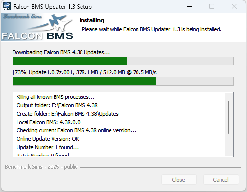 Downloading Falcon BMS 4.38 Updates...