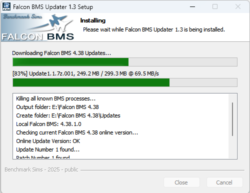 Downloading Falcon BMS 4.38 Updates...