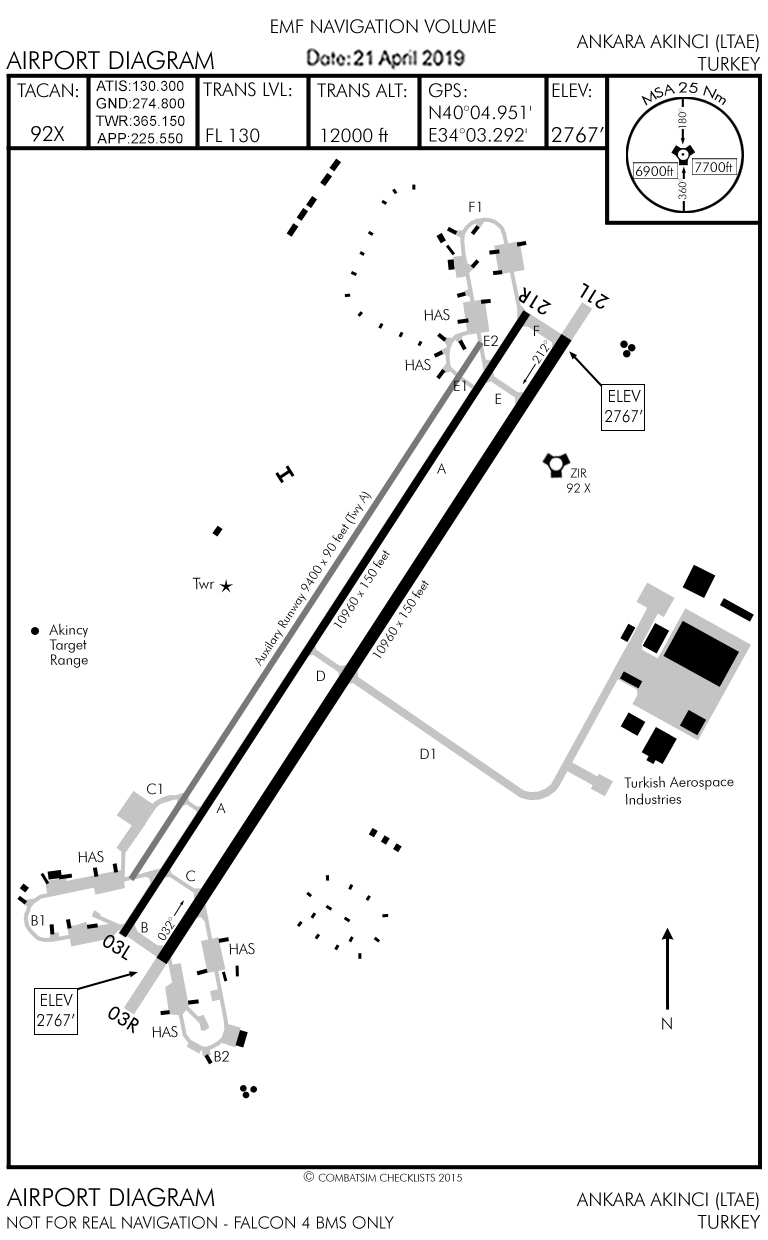 Akinci airport Diagram
