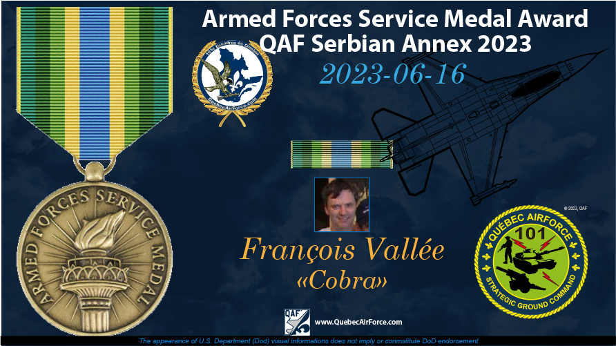 QAF Kosovo Campaign Medal - Serbian Annex campaign 2023