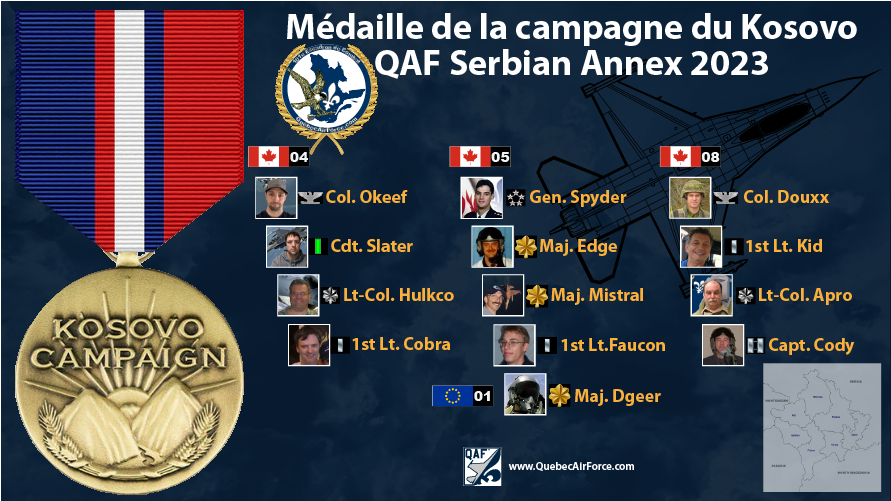 QAF Kosovo Campaign Medal - Serbian Annex campaign 2023