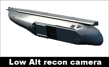 Cliquez ici pour voir la section de référence concernant la caméra de reconnaissance en basse altitude Low alt recon camera
