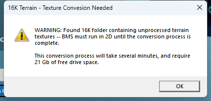 conversion de textures - avertissement